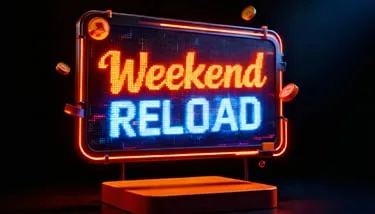 Weekend reload bonus promotion banner.